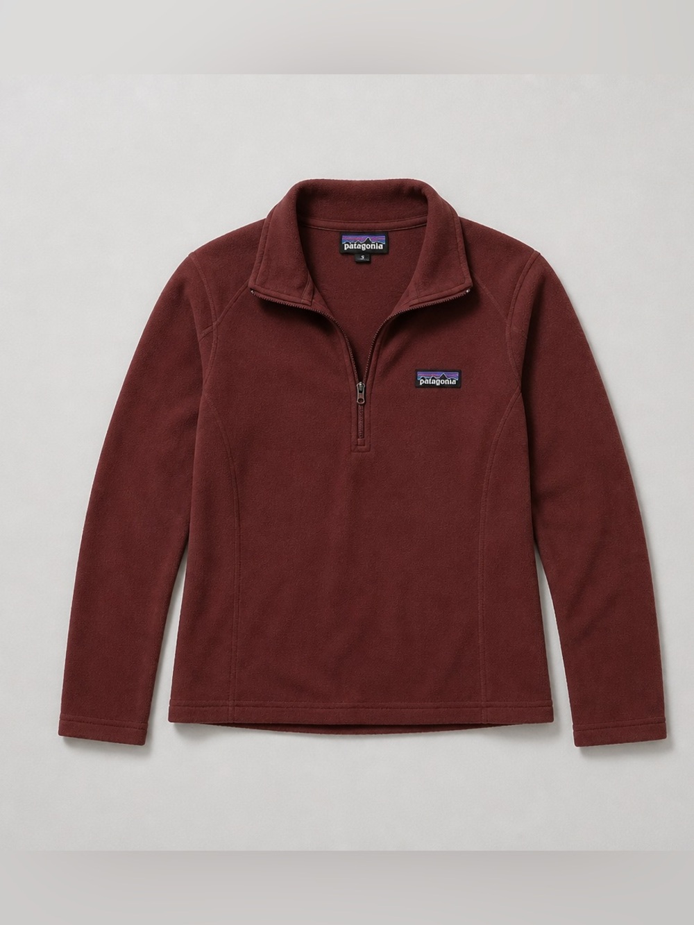 Patagonia Woman’s Burgundy Quarter-Zip Fleece Pullover
